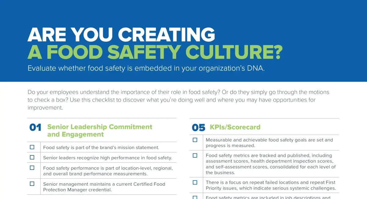 7 Pillars of food safety preview image